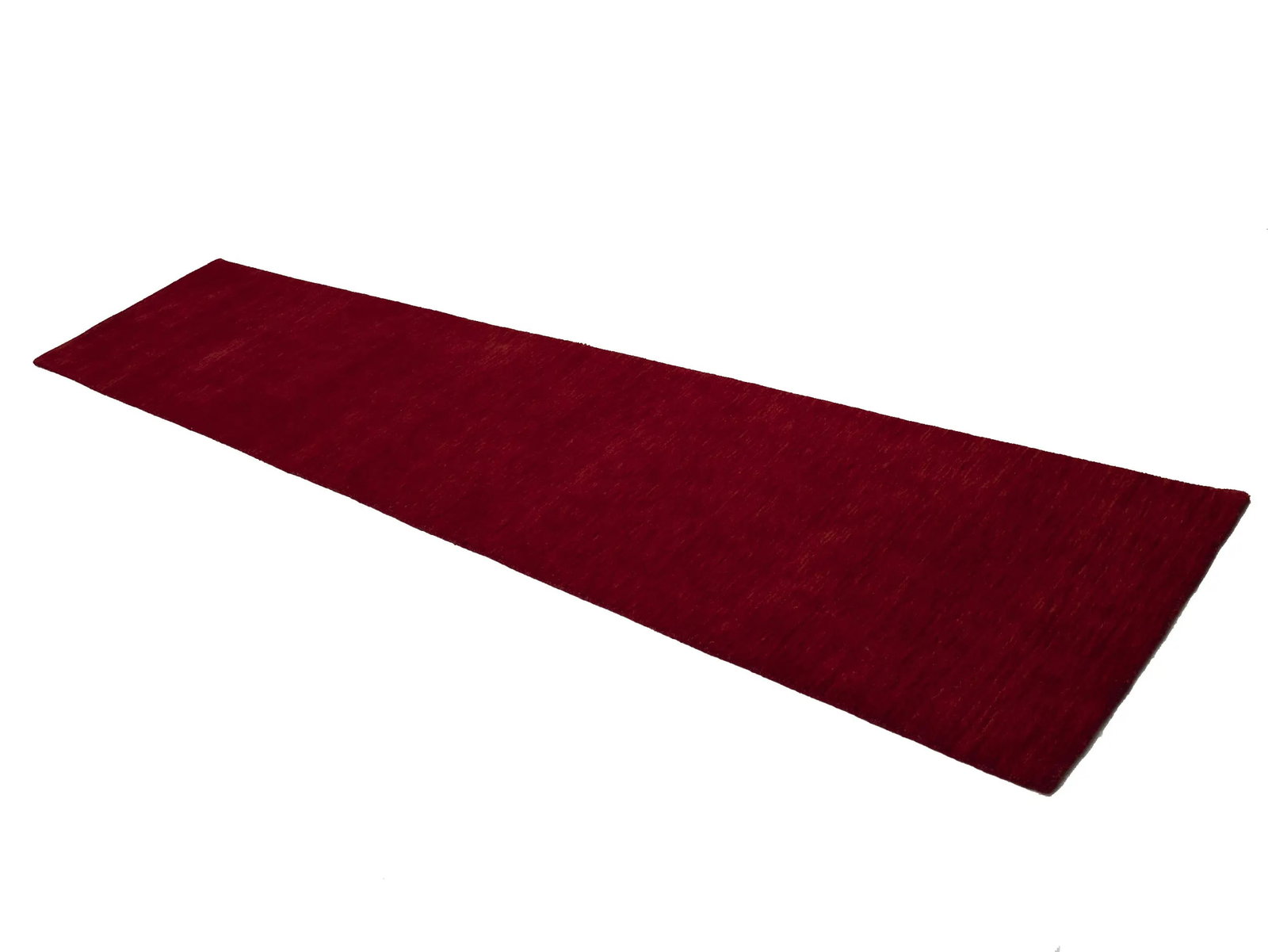 Red Modern Solid 3X12 Gabbeh Oriental Runner Rug - 3
