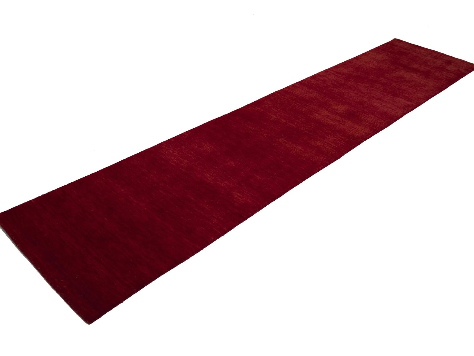 Red Modern Solid 3X12 Gabbeh Oriental Runner Rug - 4