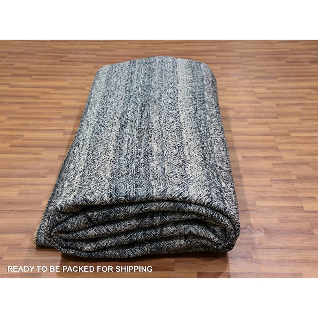 Network Gray Soft Shiny Wool Hand Knotted Kohinoor Herat Oversized Rug - 9
