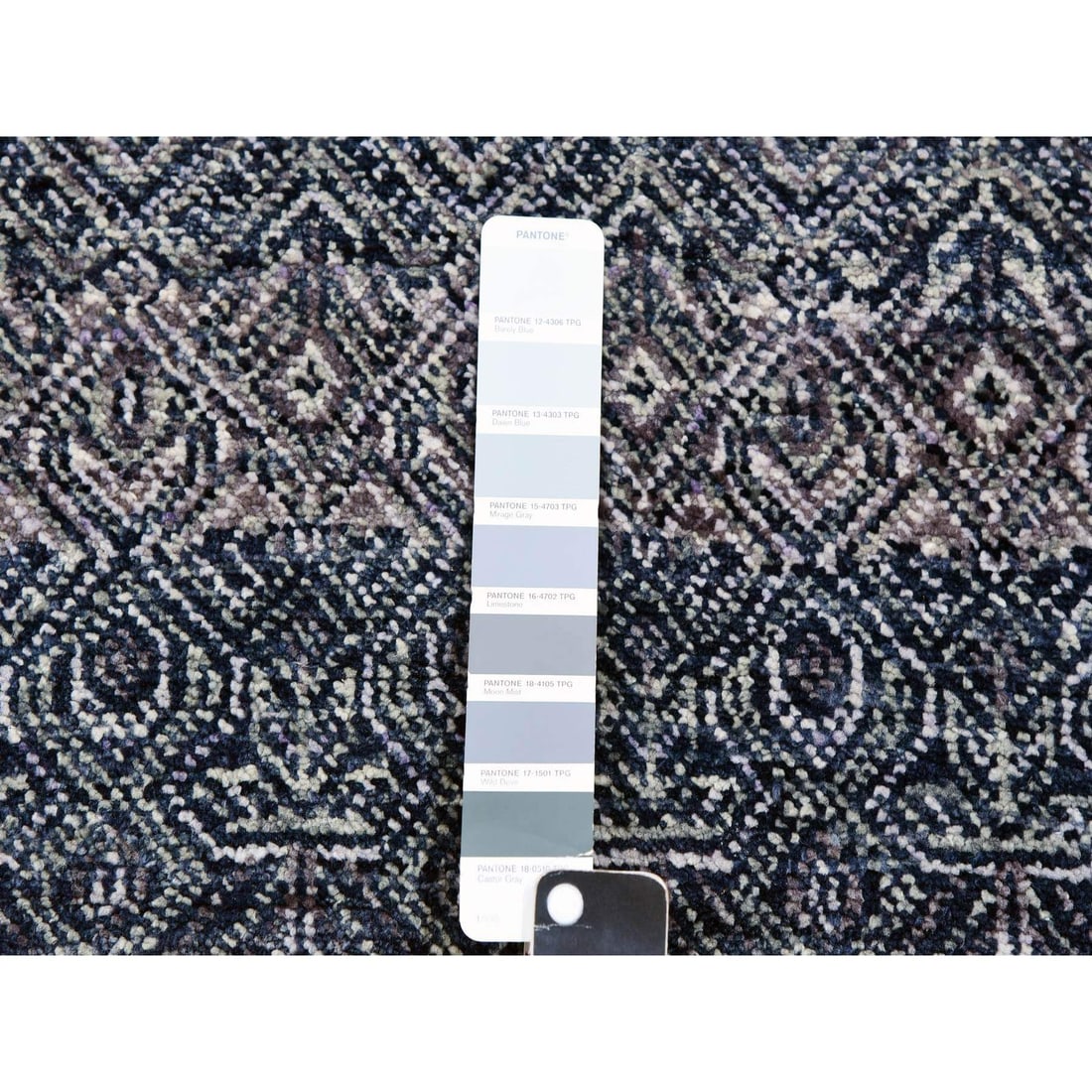 Network Gray Soft Shiny Wool Hand Knotted Kohinoor Herat Oversized Rug - 7