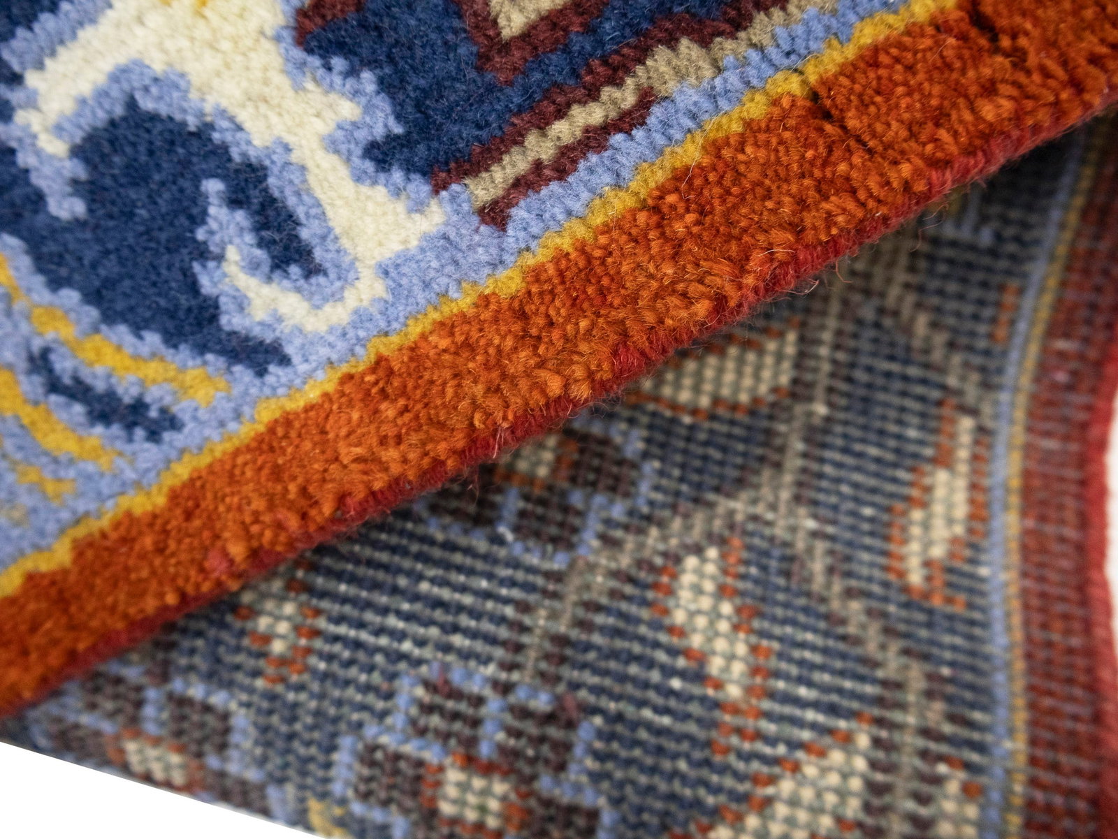Blue Pictorial 3X12 Oriental Runner Rug - 16