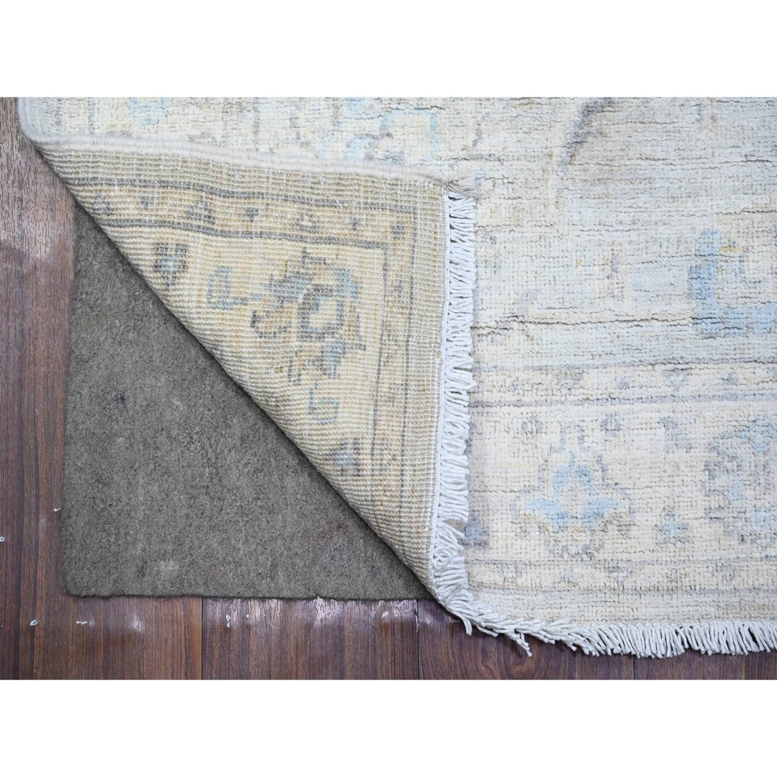 Gray Goose Washed Out Peshawar Wool Hand Knotted Oriental Rug - 2