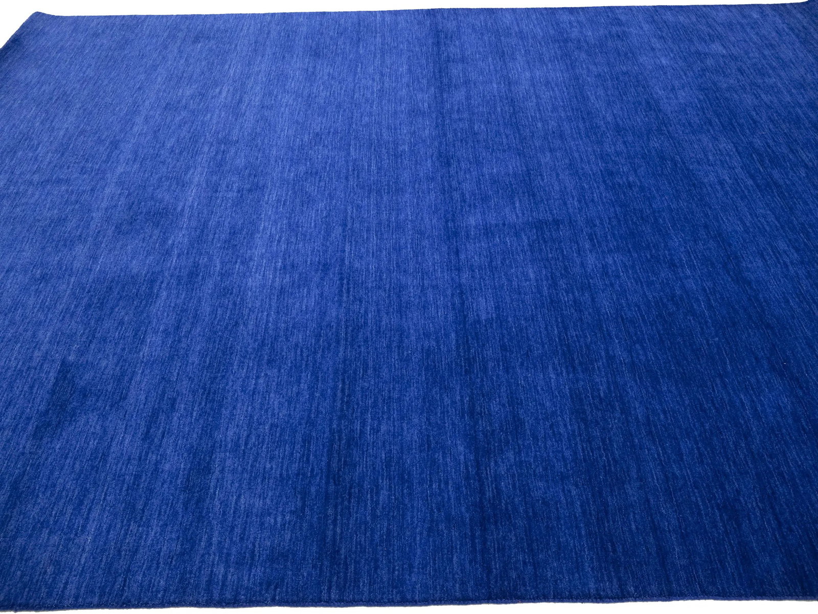 Solid Royal Blue Modern 9X12 Gabbeh Oriental Rug - 5