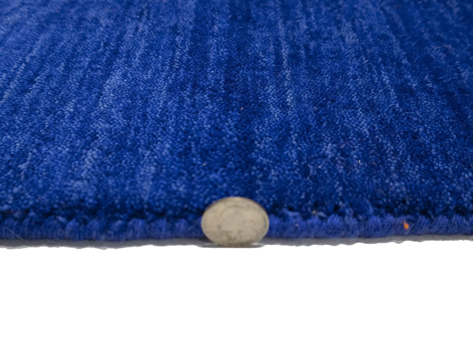 Solid Royal Blue Modern 9X12 Gabbeh Oriental Rug - 7