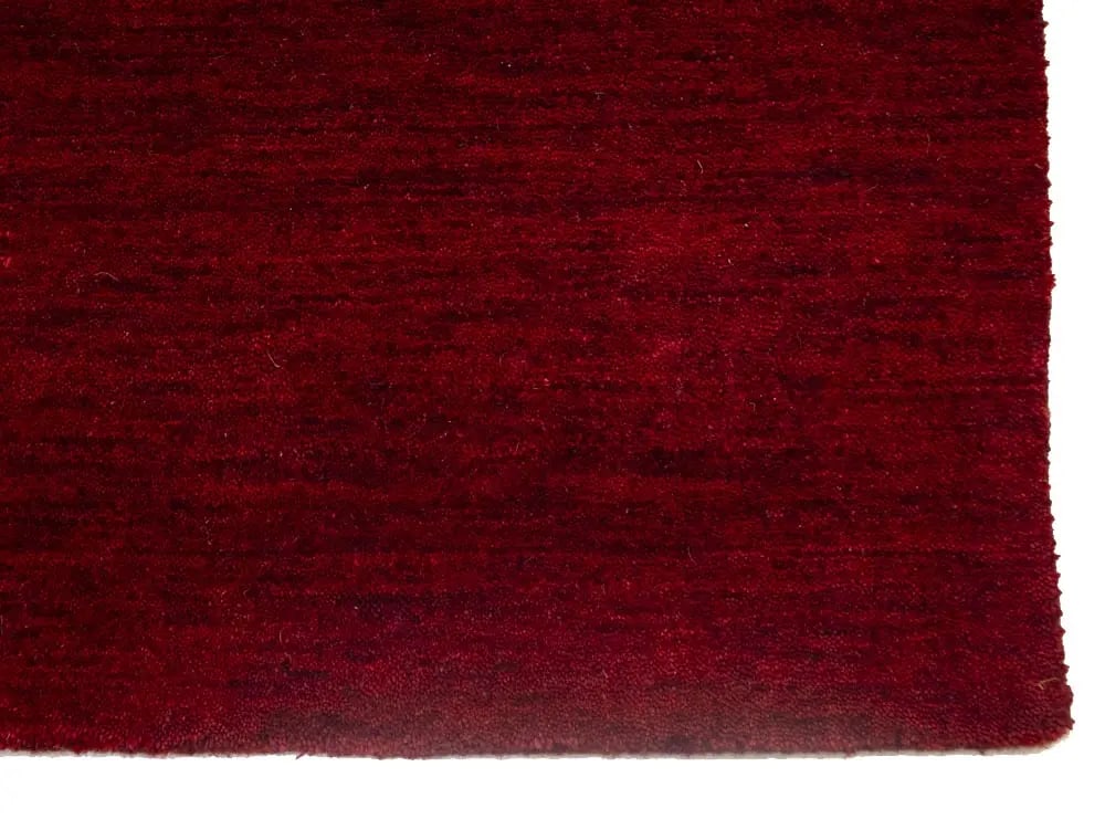 Maroon Red Modern Solid 6X6 Gabbeh Oriental Square Rug - 9