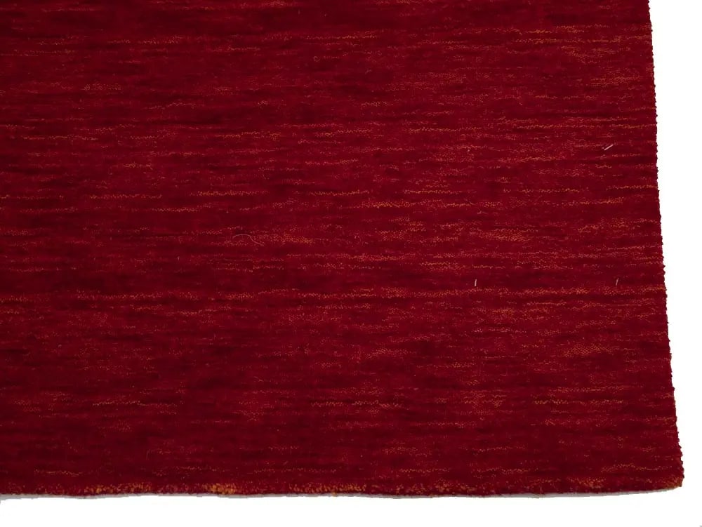 Red Modern Solid 3X8 Gabbeh Oriental Runner Rug - 9
