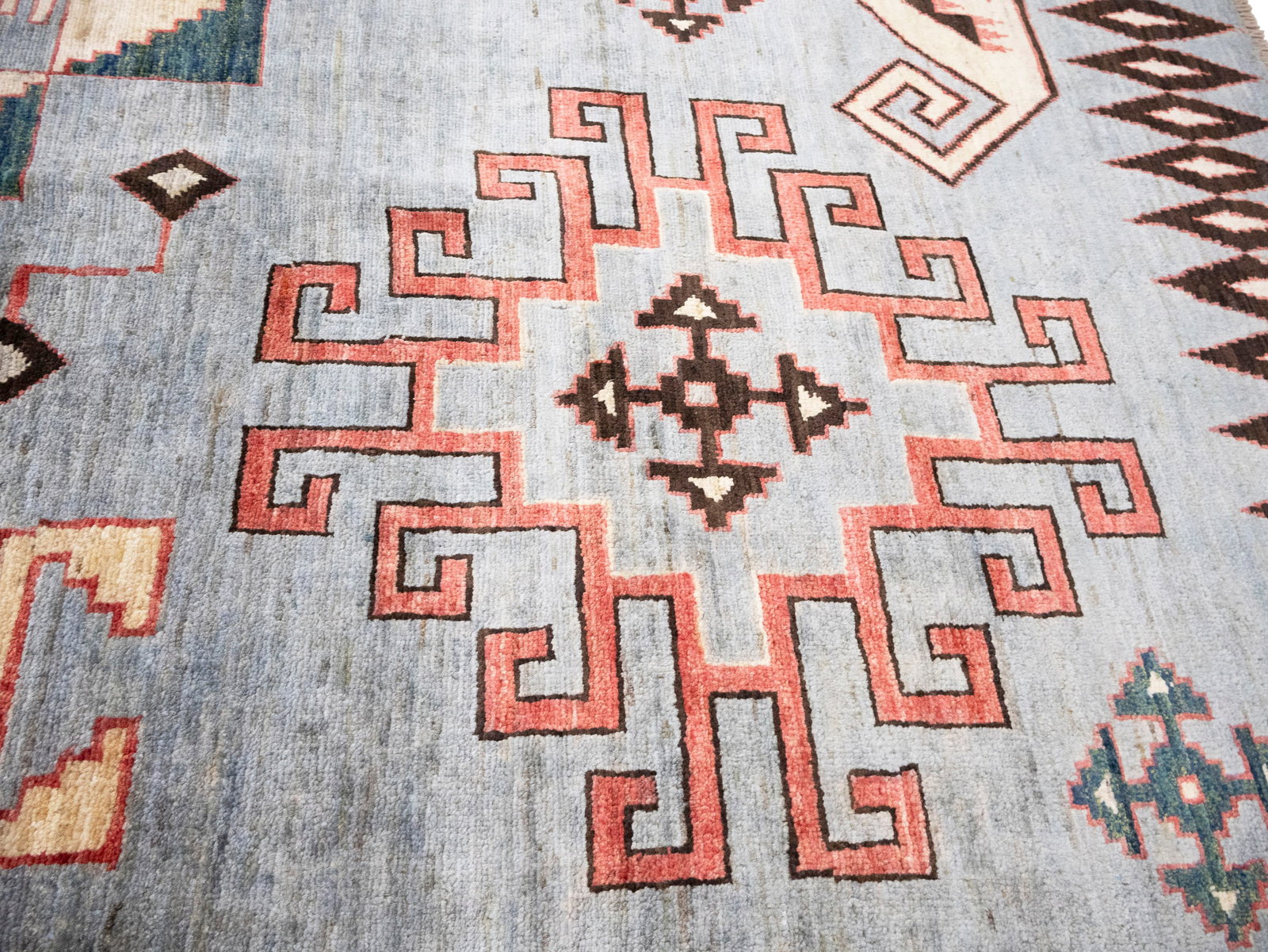 Gray Geometric Tribal 10X14 Afghan Oriental Rug - 10