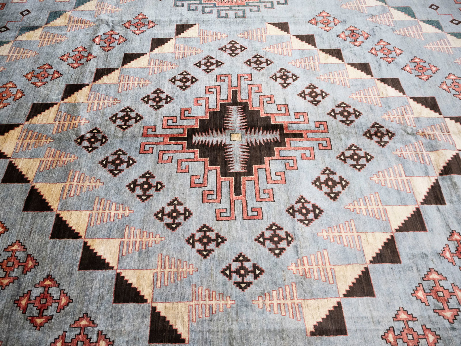 Gray Geometric Tribal 10X14 Afghan Oriental Rug - 5