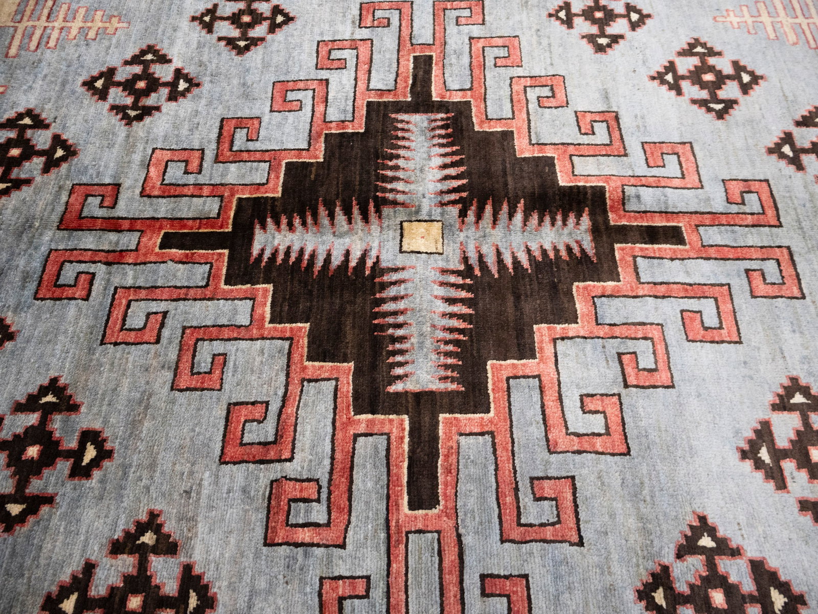 Gray Geometric Tribal 10X14 Afghan Oriental Rug - 6