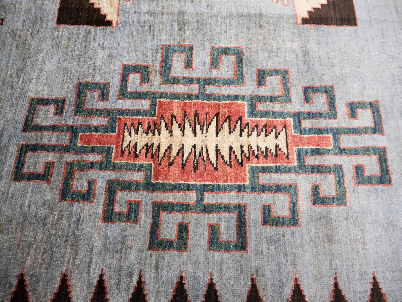 Gray Geometric Tribal 10X14 Afghan Oriental Rug - 7