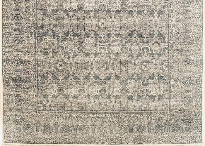 Hand Knotted Indo-Khotan Geometric Oriental Area Rug Carpet 8'1" x 10'1" - 2