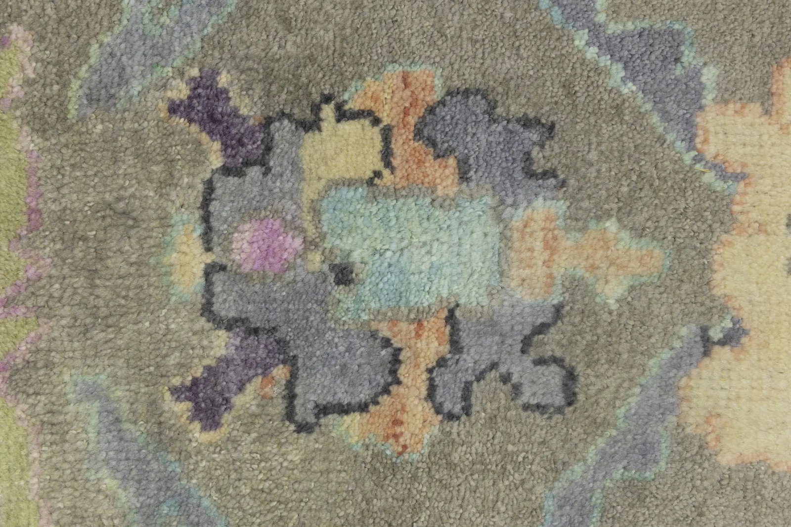 Floral Colorfast 9X12 Oushak Chobi Oriental Rug - 9