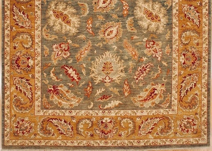 Hand Knotted Agra Sage Green Wool Oriental Area Rug Carpet 8' x 9'10" - 2