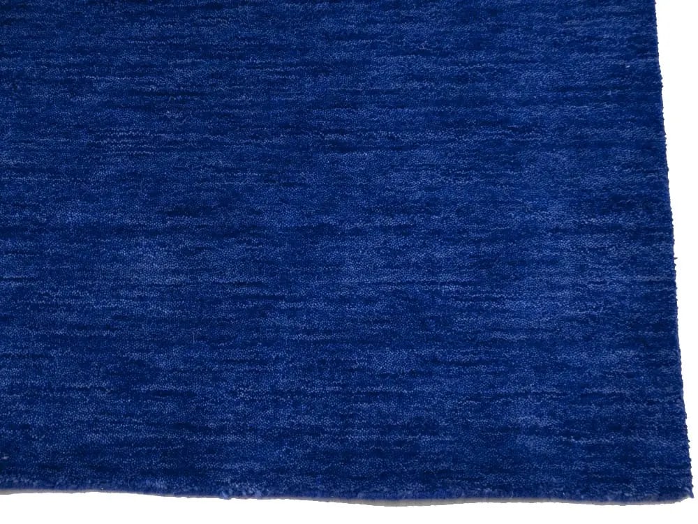Solid Royal Blue Modern 3X8 Gabbeh Oriental Runner Rug - 10