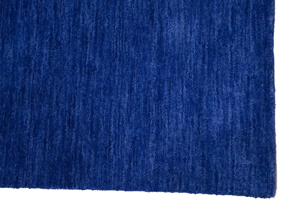 Solid Royal Blue Modern 3X8 Gabbeh Oriental Runner Rug - 11