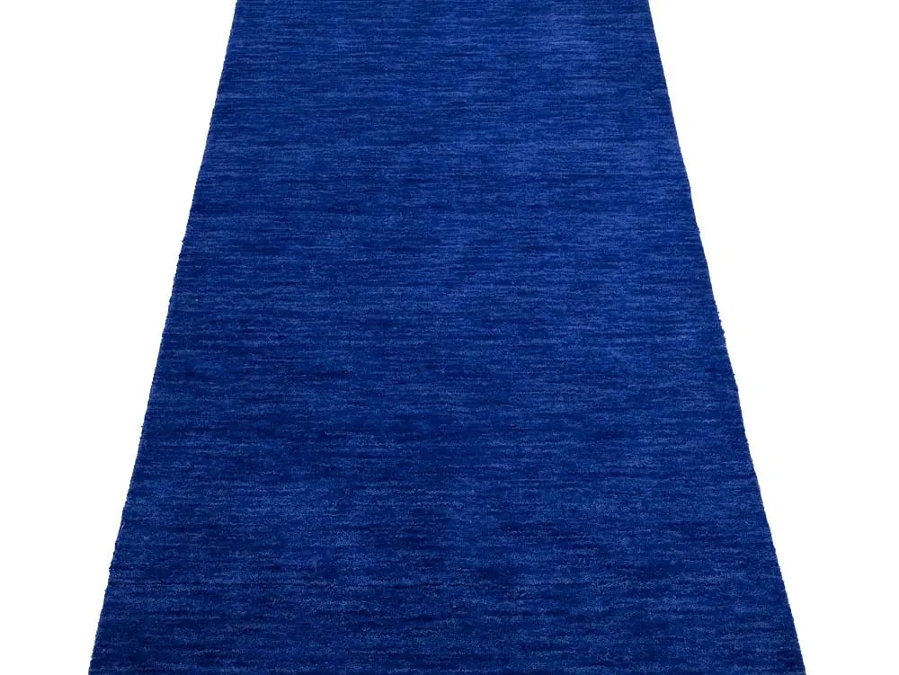 Solid Royal Blue Modern 3X8 Gabbeh Oriental Runner Rug - 12