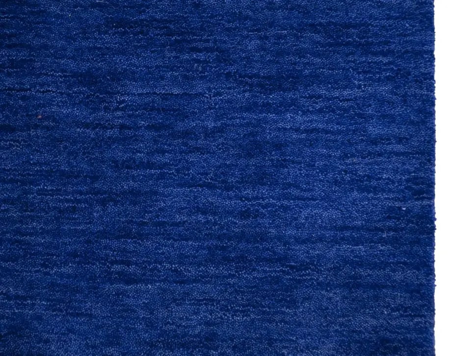 Solid Royal Blue Modern 3X8 Gabbeh Oriental Runner Rug - 13