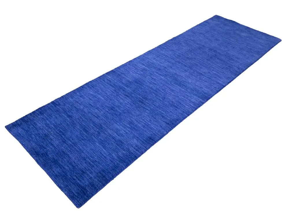 Solid Royal Blue Modern 3X8 Gabbeh Oriental Runner Rug - 5