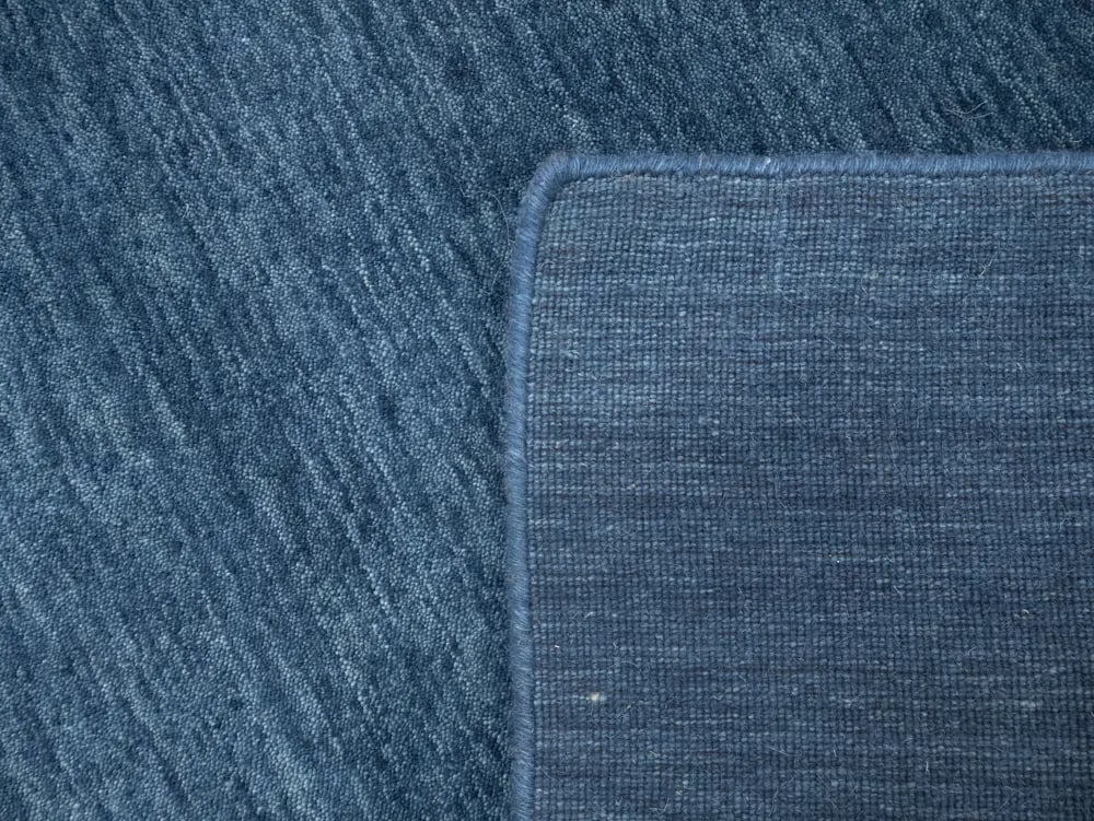 Steel Blue Modern Solid 8X8 Gabbeh Oriental Square Rug - 10