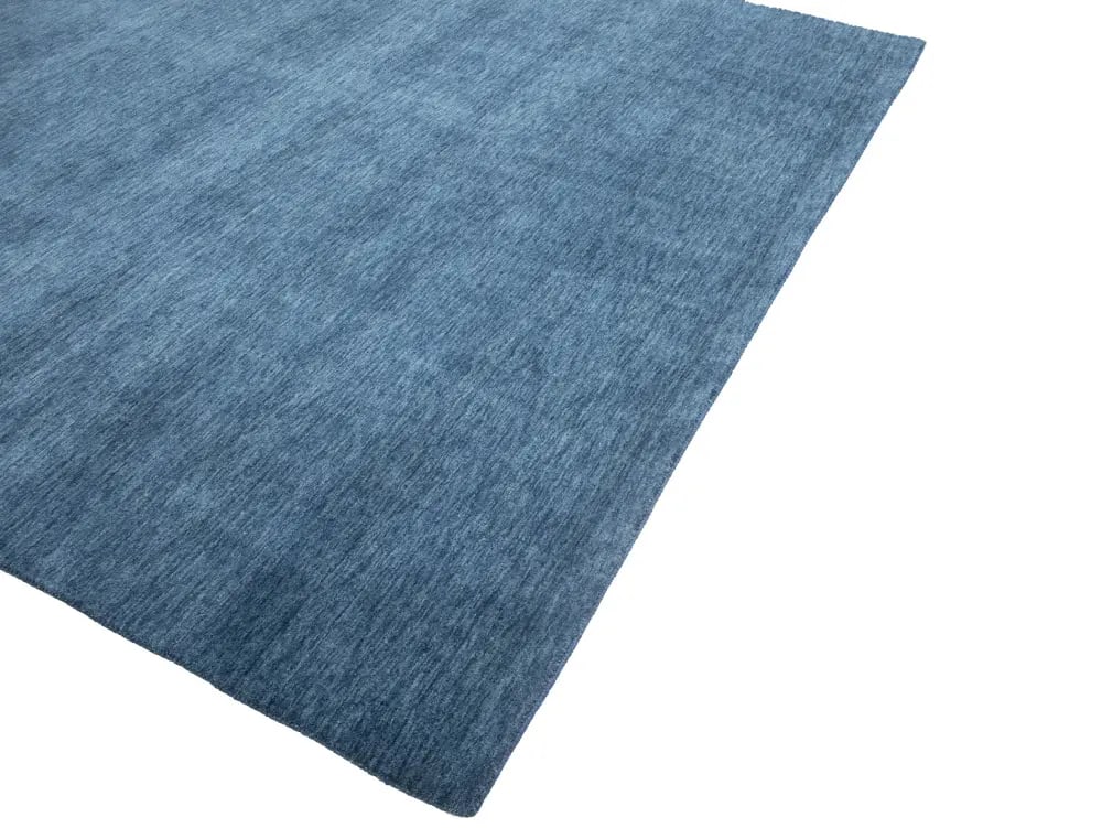 Steel Blue Modern Solid 8X8 Gabbeh Oriental Square Rug - 12
