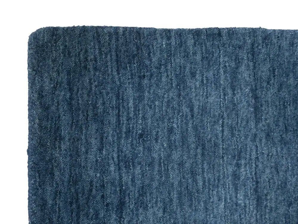 Steel Blue Modern Solid 8X8 Gabbeh Oriental Square Rug - 14