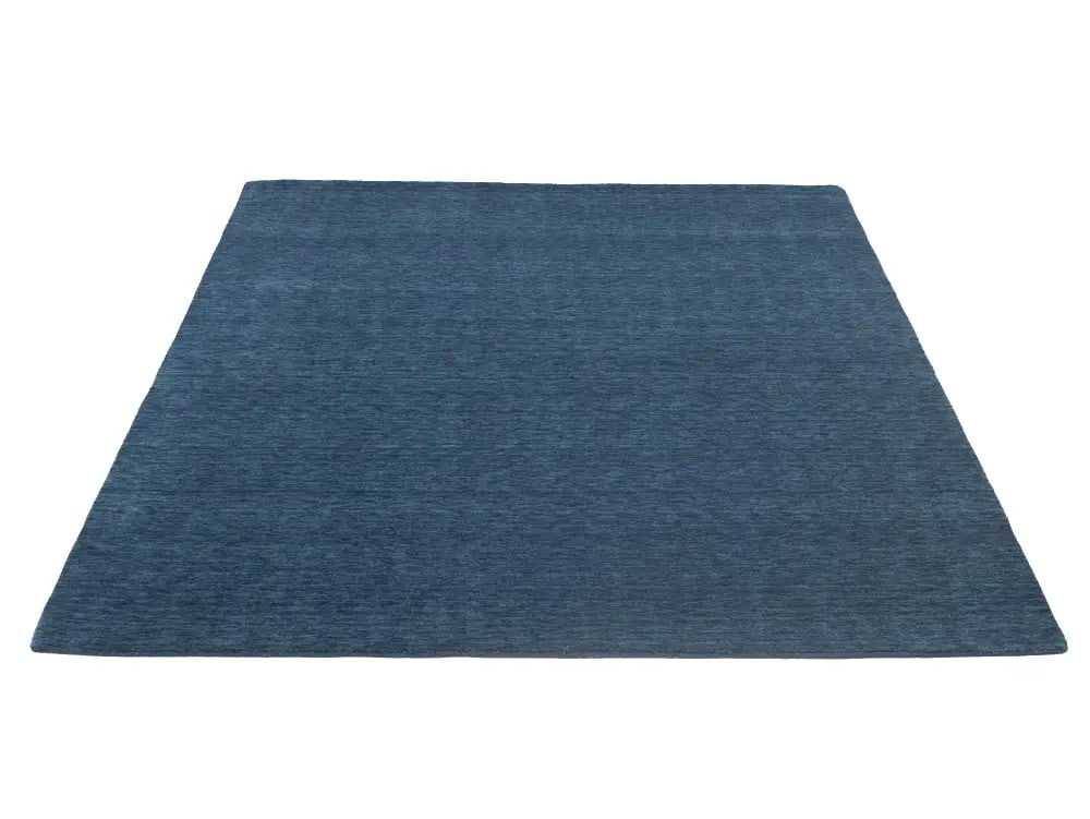 Steel Blue Modern Solid 8X8 Gabbeh Oriental Square Rug - 3