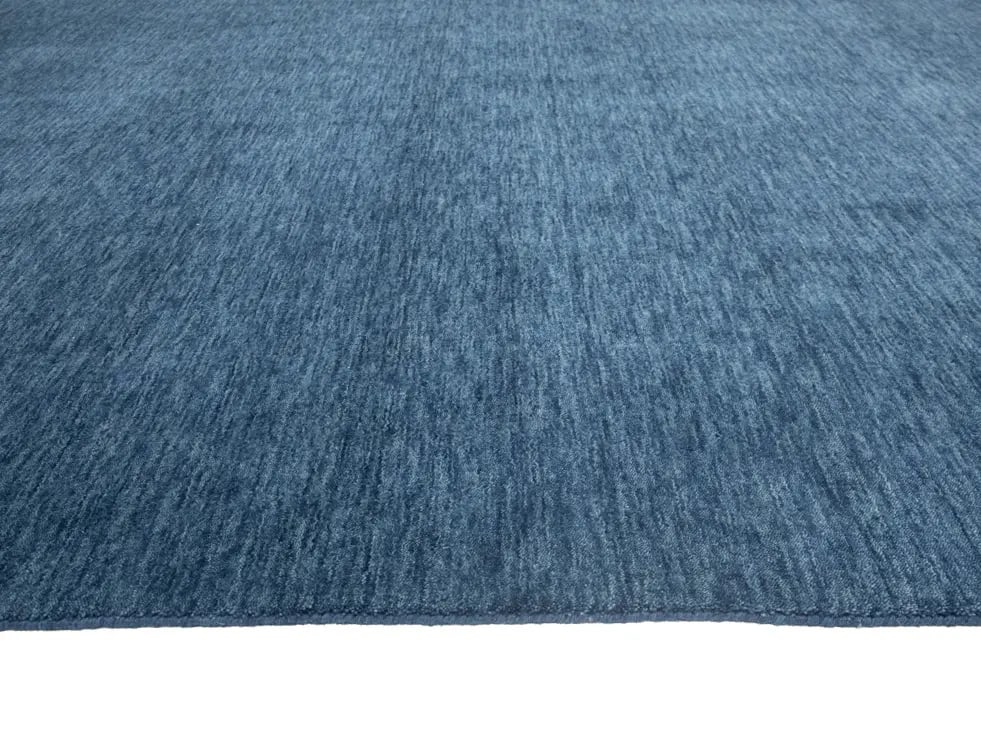 Steel Blue Modern Solid 8X8 Gabbeh Oriental Square Rug - 8