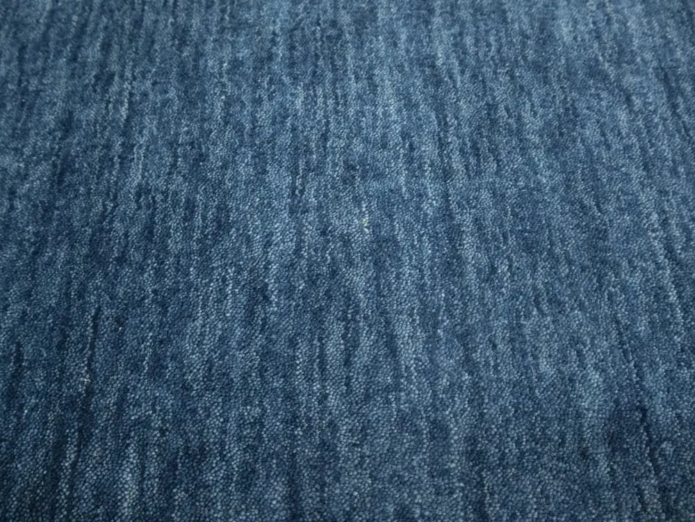 Steel Blue Modern Solid 8X8 Gabbeh Oriental Square Rug - 9