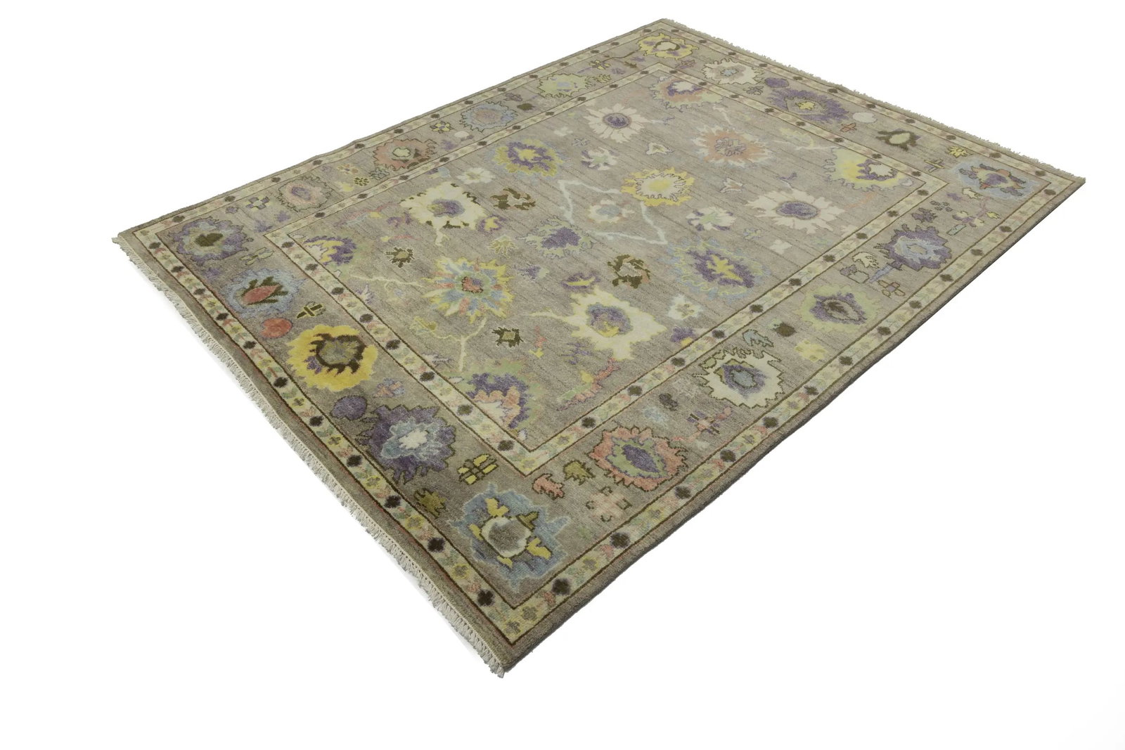 Floral Colorfast 8X10 Oushak Chobi Oriental Rug - 6