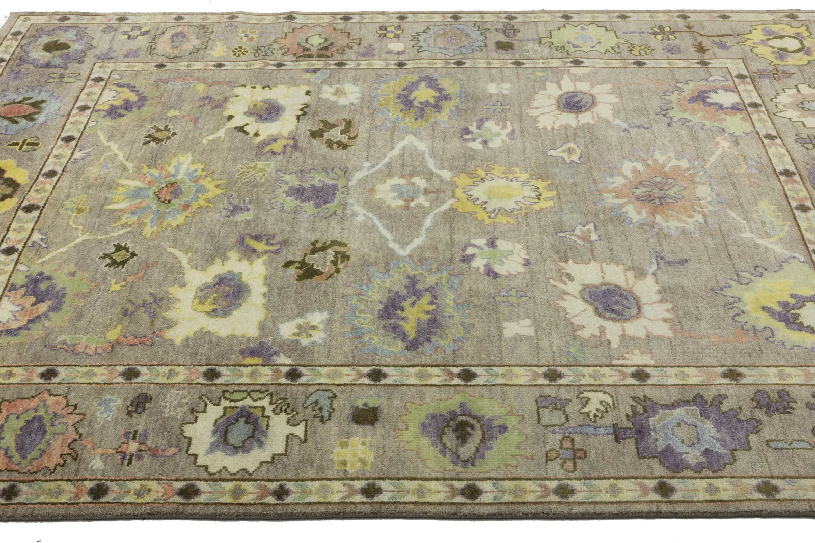 Floral Colorfast 8X10 Oushak Chobi Oriental Rug - 8