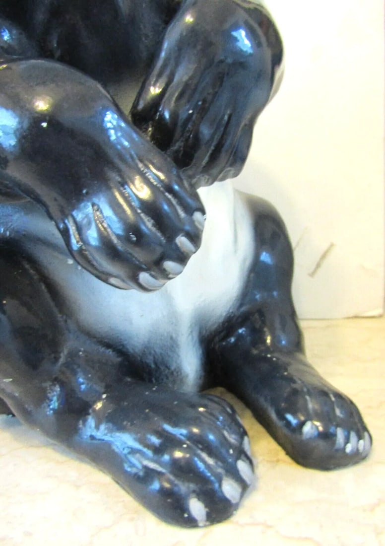 Vintage Marwal Industries Large Panda Chalkware Sculpture - 10