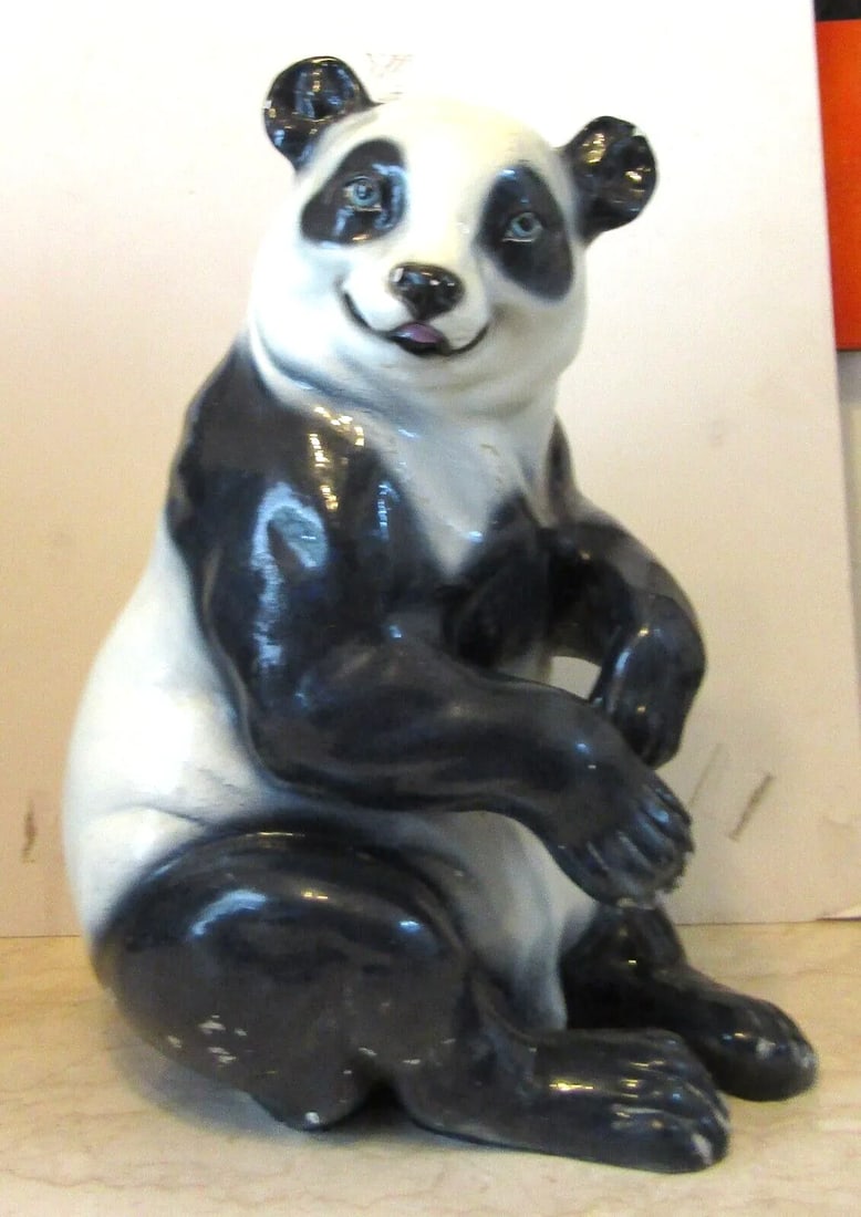 Vintage Marwal Industries Large Panda Chalkware Sculpture - 2