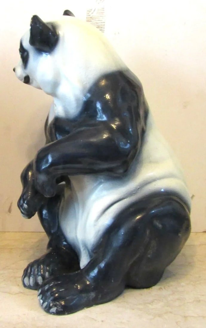 Vintage Marwal Industries Large Panda Chalkware Sculpture - 4