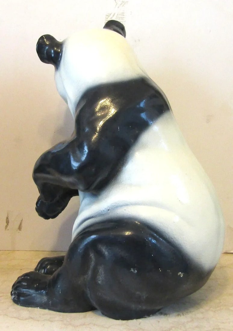 Vintage Marwal Industries Large Panda Chalkware Sculpture - 5