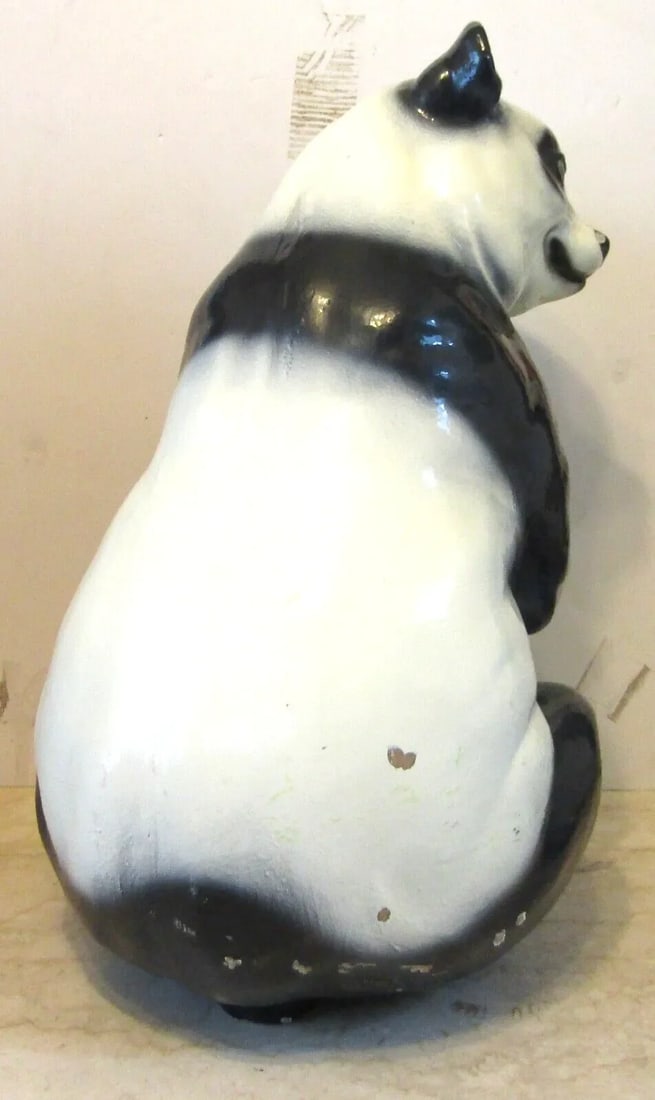 Vintage Marwal Industries Large Panda Chalkware Sculpture - 7