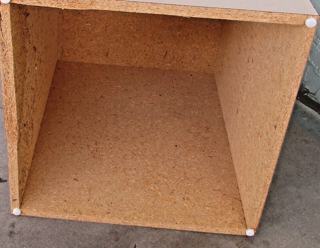 1960s Mid-Century Modern Vintage Cube Accent Table Tan - 5