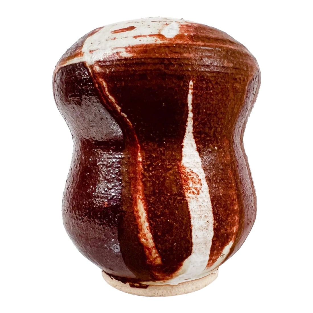 1977 Guenther Art Pottery Drip Glazed Bud Vase Signed: AMBIANIC presents 1977 Guenther Art Pottery Bud Vase Glazed Weed Pot signed 4.5 h x 3.75 d Guenther 77 signed Original vintage condition See images provided please. Condition: Alterations: Original