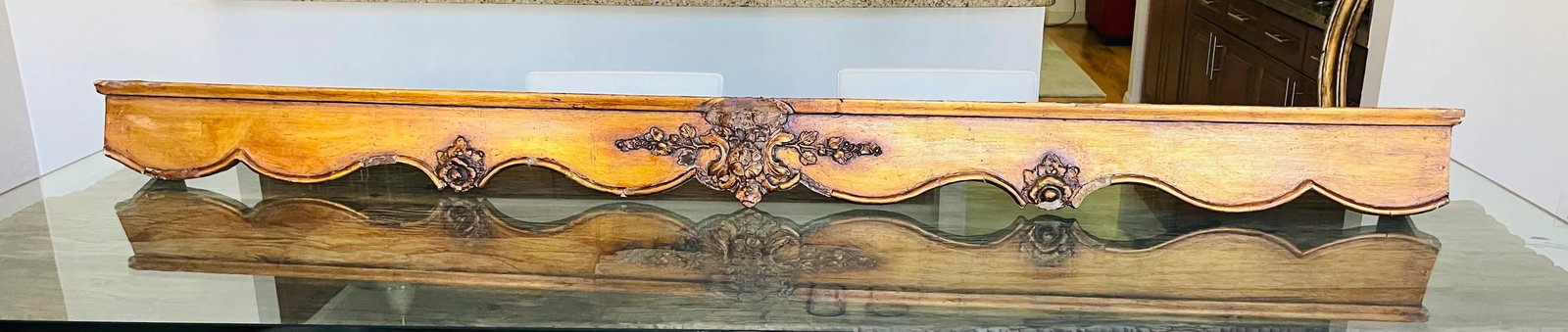 Antique French Window Valance Cornice - 2