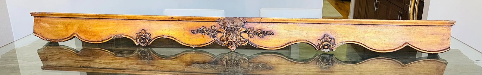 Antique French Window Valance Cornice - 3