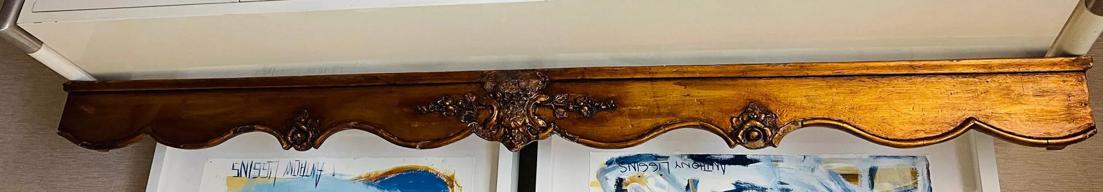 Antique French Window Valance Cornice - 4