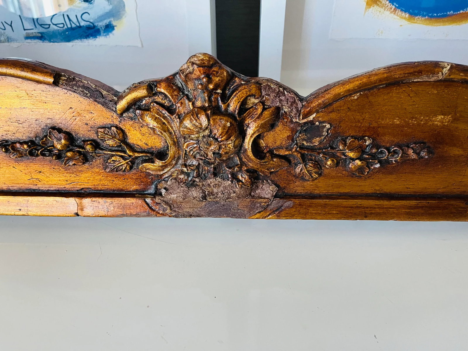 Antique French Window Valance Cornice - 9