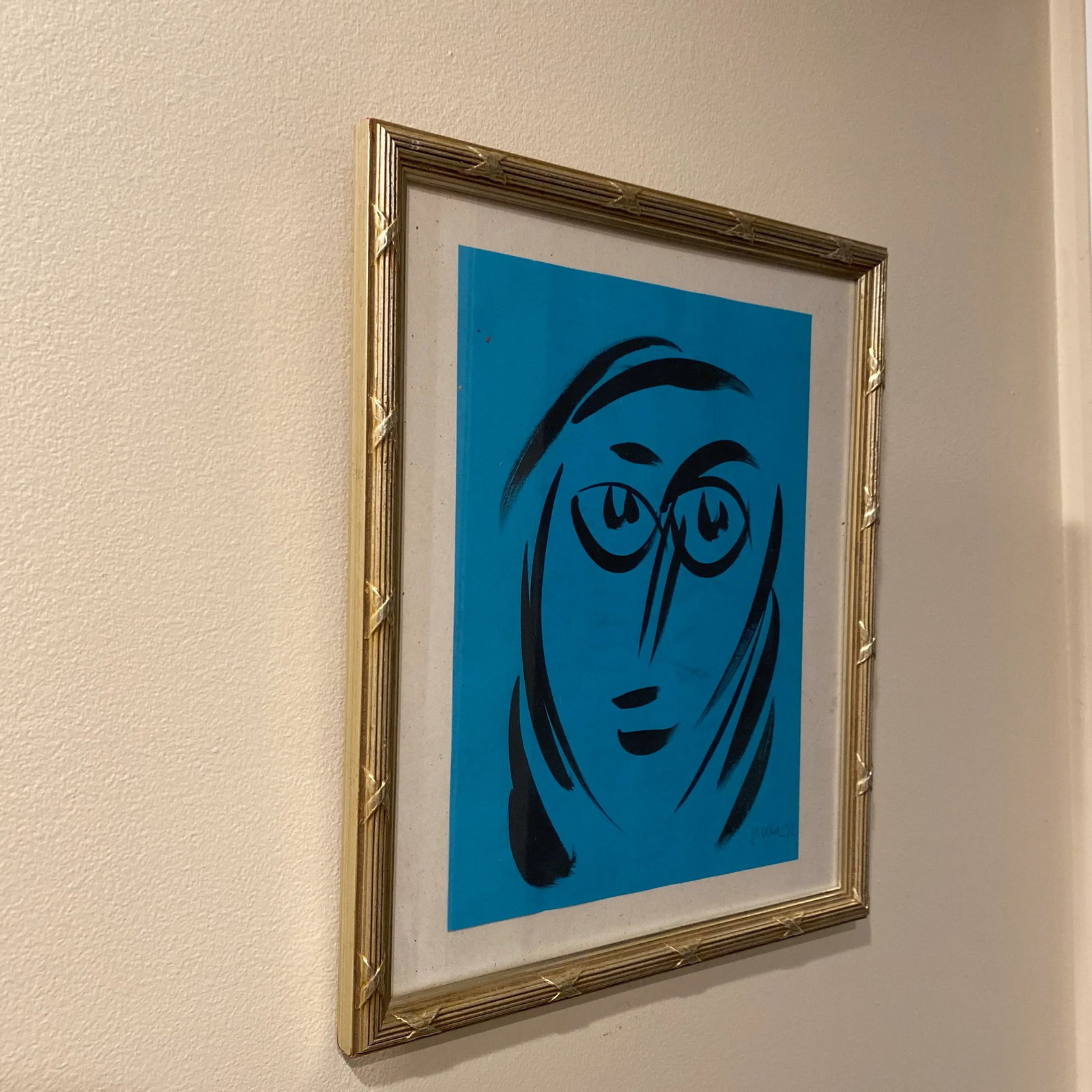 Peter Keil Original Blue Abstract Portrait Paintings - a Pair - 5