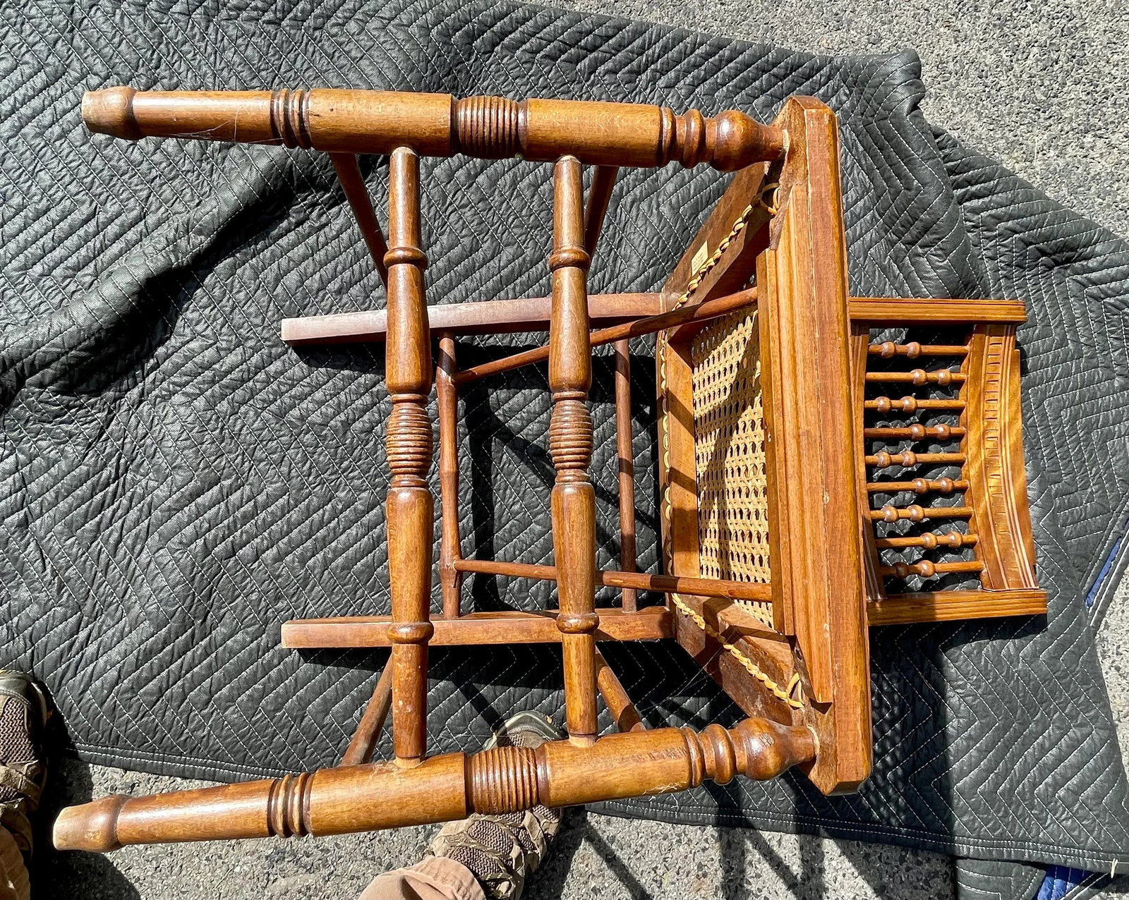 Ball and Stick, Antique Pressed Back Chairs With Cane Seats - Set of 4 - 12