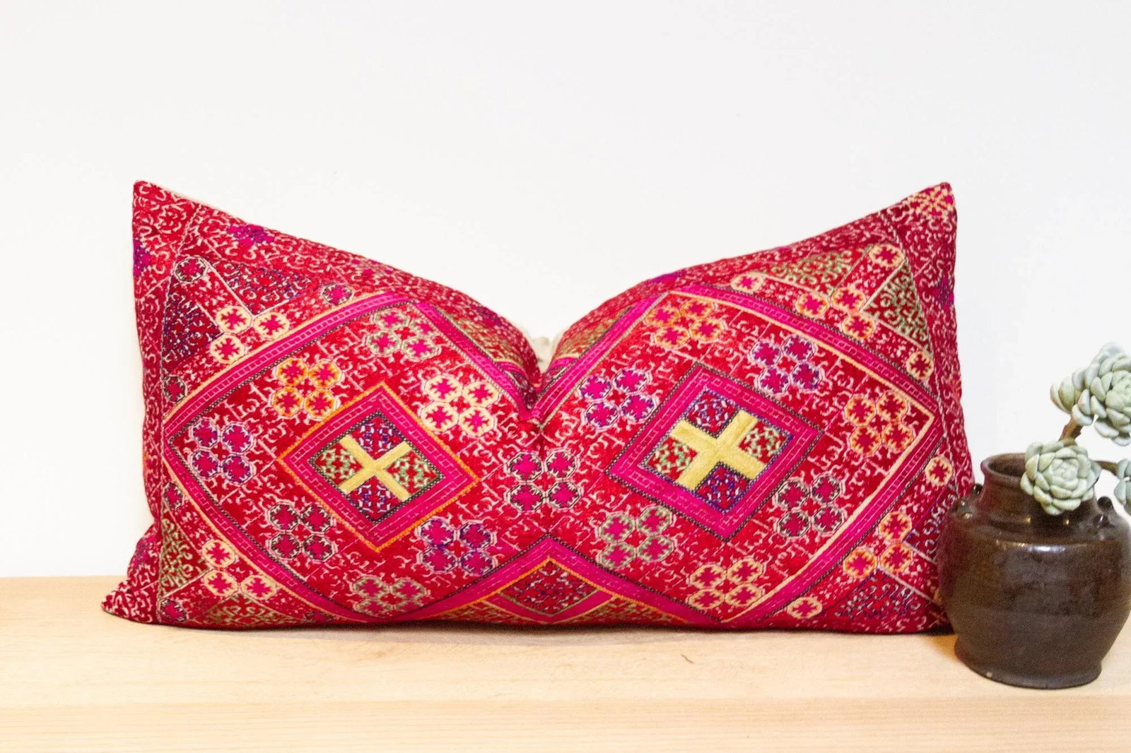 Antique Nilgiri Sindh Silk Pillow - 2