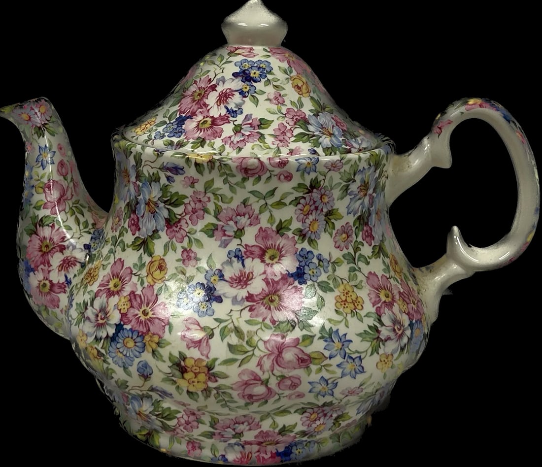 Vintage English Staffordshire Laura Chintz Teapot - 3