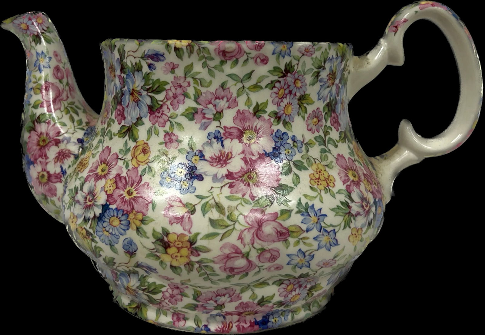 Vintage English Staffordshire Laura Chintz Teapot - 4