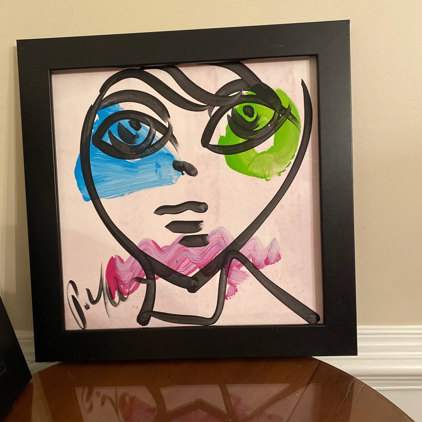 Peter Keil Original Abstract Portrait Painting on Board ~ a Pair - 4