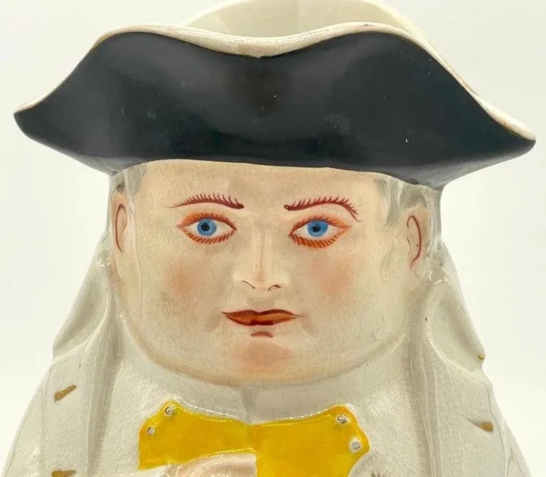 Late 19th Century President William McKinley as Napoleon Large Toby Mug, by Morris & Willmore - 10