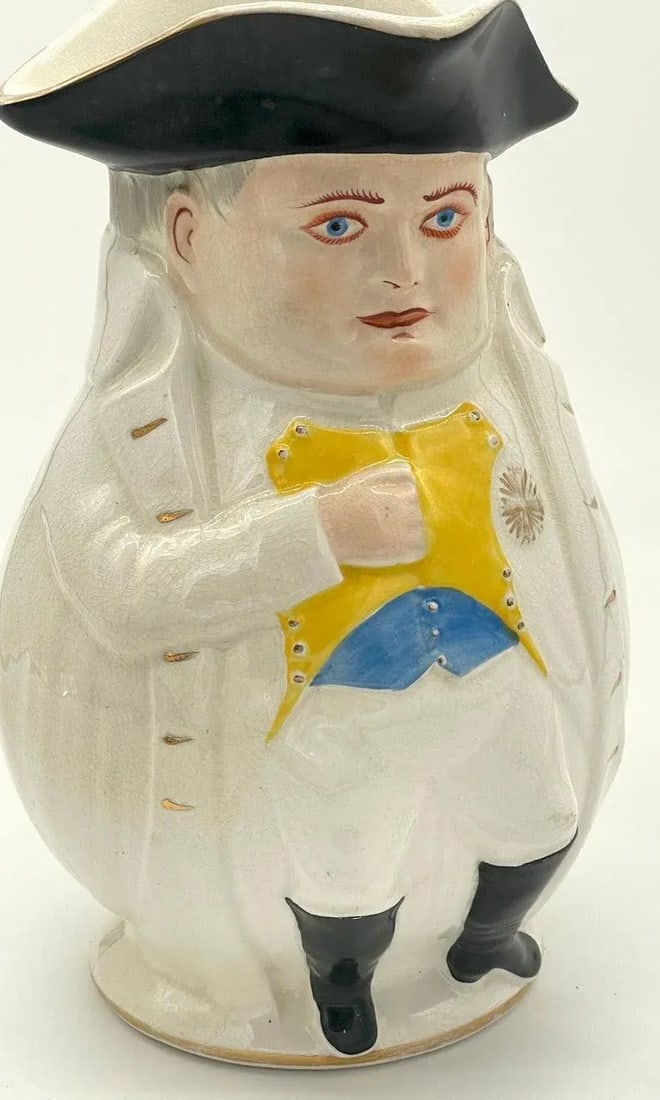 Late 19th Century President William McKinley as Napoleon Large Toby Mug, by Morris & Willmore - 11
