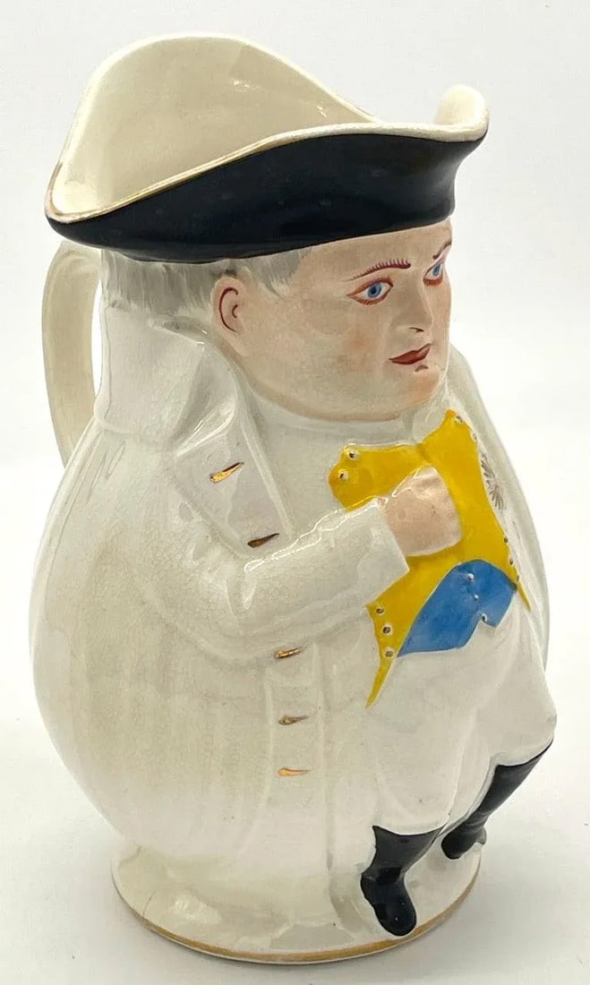 Late 19th Century President William McKinley as Napoleon Large Toby Mug, by Morris & Willmore - 12